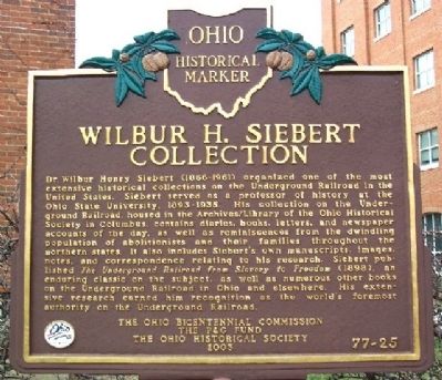 Wilbur H. Siebert Collection Marker image. Click for full size.