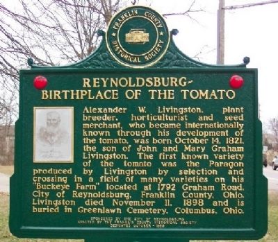 Reynoldsburg - Birthplace of the Tomato Marker image. Click for full size.