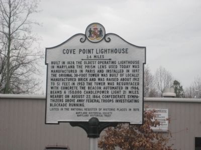 Cove Point Lighthouse Marker image. Click for full size.