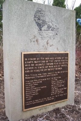 Pickerington Veterans Memorial Marker. Click for full size. Pickerington Veterans Memorial Marker image. Click for full size.