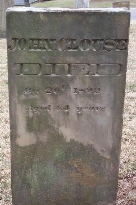 John Clouse Marker. Click for full size. John Clouse Marker image. Click for full size.
