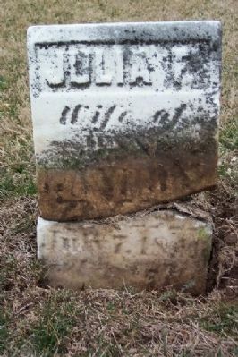 Julia F. Landon Marker (broken). Click for full size. Julia F. Landon Marker (broken) image. Click for full size.