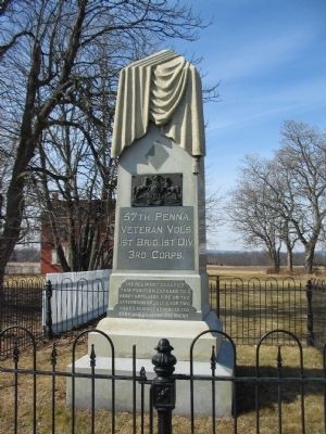 57th Pennsylvania Veteran Volunteers Monument. Click for full size. 57th Pennsylvania Veteran Volunteers Monument image. Click for full size.