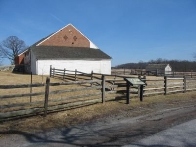 Marker and the Trostle Barn. Click for full size. Marker and the Trostle Barn image. Click for full size.