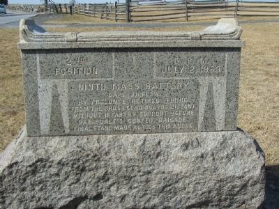 Ninth Massachusetts Battery Monument. Click for full size. Ninth Massachusetts Battery Monument image. Click for full size.