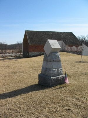The Marker and the Trostle Barn. Click for full size. The Marker and the Trostle Barn image. Click for full size.