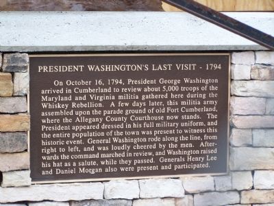 President Washington's Last Visit - 1794 Marker. Click for full size. President Washington's Last Visit - 1794 Marker image. Click for full size.