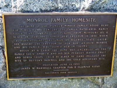 Monroe Family Homestead Marker. Click for full size. Monroe Family Homestead Marker image. Click for full size.