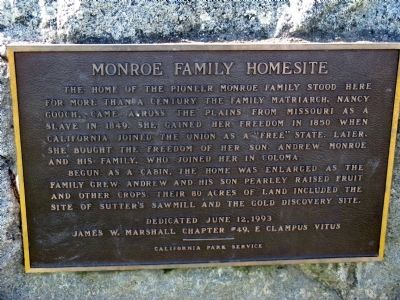 Monroe Family Homestead Marker image. Click for full size.