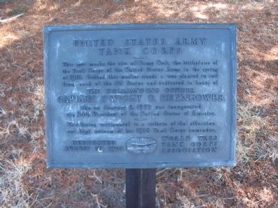 United States Army Tank Corps Marker image. Click for full size.