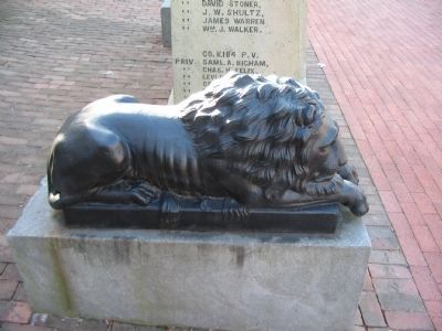 One of the Lions on Either Side of the Memorial image. Click for full size.
