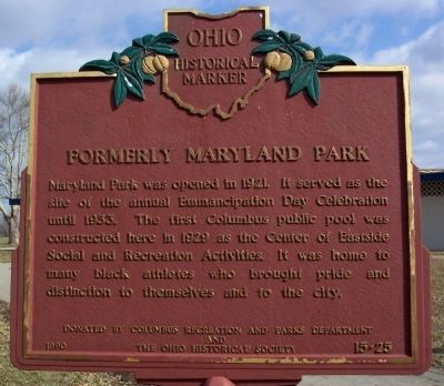 Formerly Maryland Park Marker image. Click for full size.