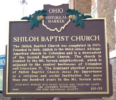 Shiloh Baptist Church Marker image. Click for full size.