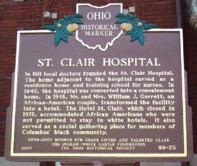 St. Clair Hospital Marker image. Click for full size.