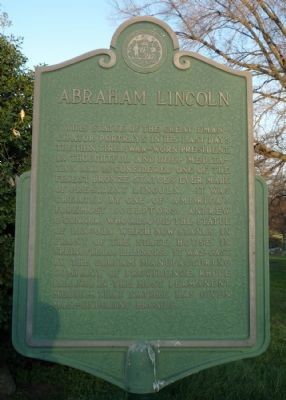 Abraham Lincoln Marker. Click for full size. Abraham Lincoln Marker image. Click for full size.