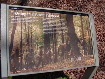 Fighting in a Forest Primeval Marker image. Click for full size.