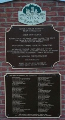 Brooke-Gould Memorial Bicentennial Park Marker image. Click for full size.