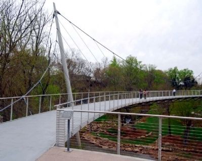Liberty Bridge and Marker (East End) image. Click for full size.