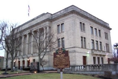 Preble County Courthouse and Markers. Click for full size. Preble County Courthouse and Markers image. Click for full size.