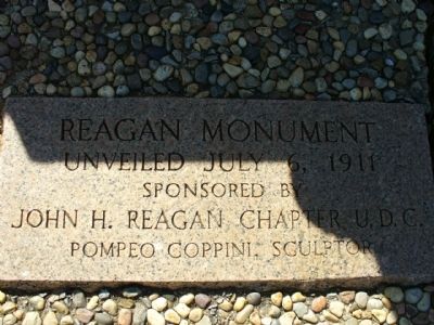 John H. Reagan Monument Marker image. Click for full size.