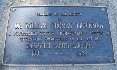 Brockman Park Marker -<br>Upper Plaque image. Click for full size.