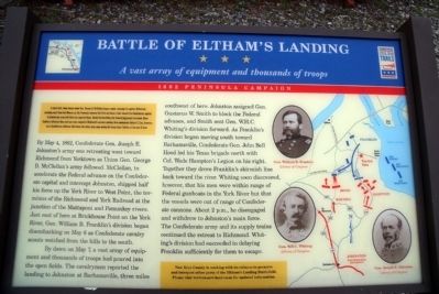 Battle of Eltham’s Landing CWT Marker image. Click for full size.