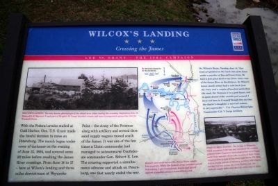 Willcox’s Landing CWT Marker. Click for full size. Willcox’s Landing CWT Marker image. Click for full size.