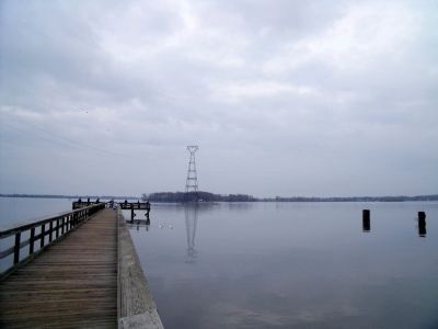Windmill Point at Flowerdew Hundred is visible on the opposite bank of the James River.. Click for full size. Windmill Point at Flowerdew Hundred is visible on the opposite bank of the James River. image. Click for full size.