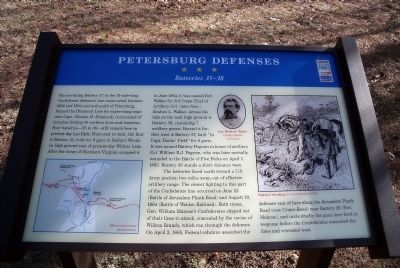 Petersburg Defenses CWT Marker image. Click for full size.