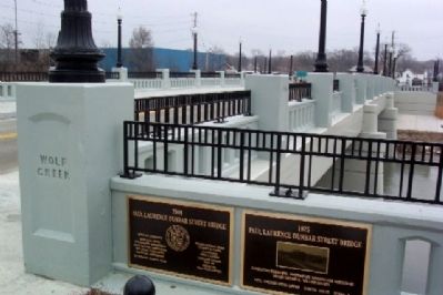 Paul Laurence Dunbar Street Bridge Markers. Click for full size. Paul Laurence Dunbar Street Bridge Markers image. Click for full size.