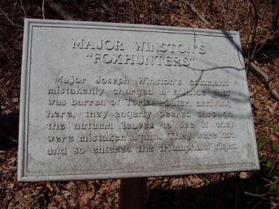 Major Winston's Marker. Click for full size. Major Winston's Marker image. Click for full size.