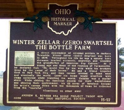 Winter Zellar (Zero) Swartsel / The Bottle Farm Marker (Side A) image. Click for full size.