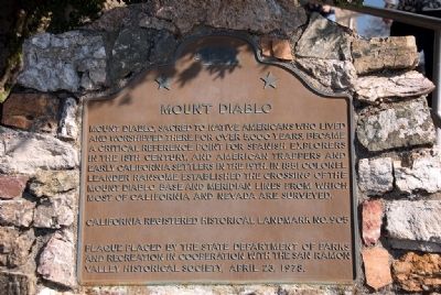 Mount Diablo Marker image. Click for full size.
