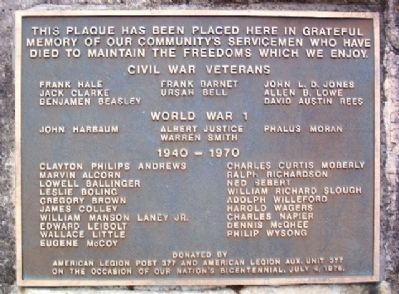 Camden War Memorial Marker image. Click for full size.