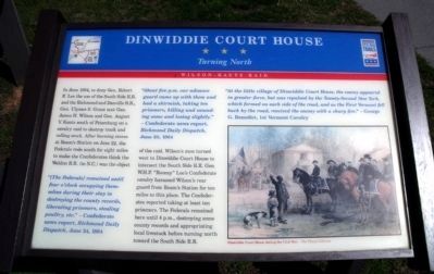Dinwiddie Court House CWT Marker image. Click for full size.
