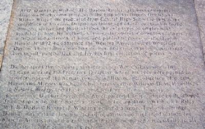 Paul Laurence Dunbar Marker (middle). Click for full size. Paul Laurence Dunbar Marker (middle) image. Click for full size.