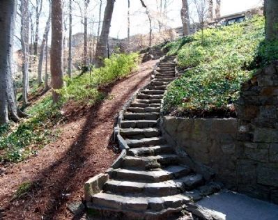 Stone Staircase Leading to Furman College Way image. Click for full size.
