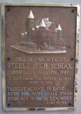 Steele High School Marker image. Click for full size.