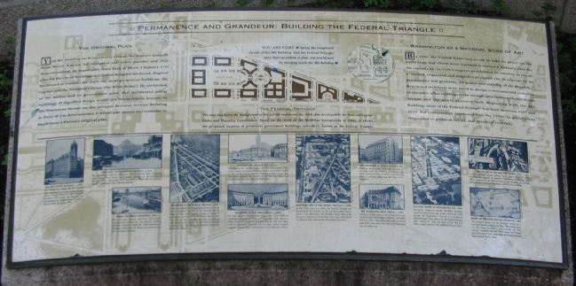 Permanence and Grandeur: Building the Federal Triangle Marker image. Click for full size.