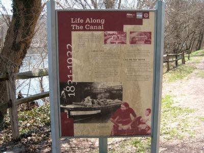Life Along The Canal sign at Treasure Island Reservation image. Click for full size.