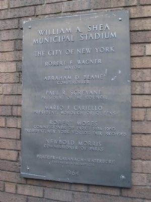 William A. Shea Municipal Stadium Marker image. Click for full size.