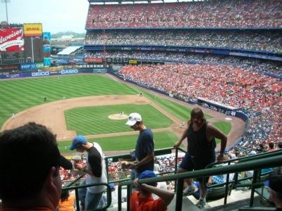 View of Interior of Shea Stadium from Mezzanine Section 12 Row E Seat 1 image. Click for full size.