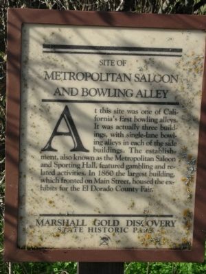Metropolitan Saloon and Bowling Alley Marker image. Click for full size.