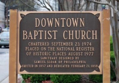 Downtown Baptist Church Marker image. Click for full size.