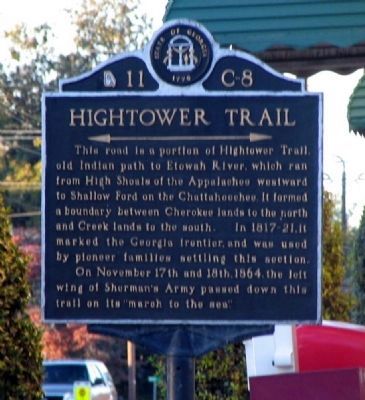 Hightower Trail Marker image. Click for full size.