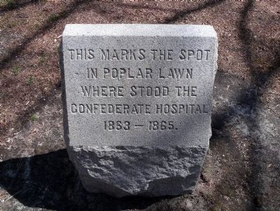 Confederate Hospital Marker. image. Click for full size.
