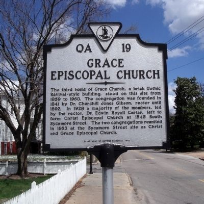 Grace Episcopal Church Marker. Click for full size. Grace Episcopal Church Marker image. Click for full size.