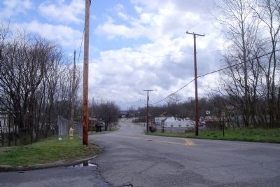 Facing east on E Bank St towards Poor Creek and the British position.. Click for full size. Facing east on E Bank St towards Poor Creek and the British position. image. Click for full size.