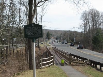 View of marker on Main Street to the South image. Click for full size.