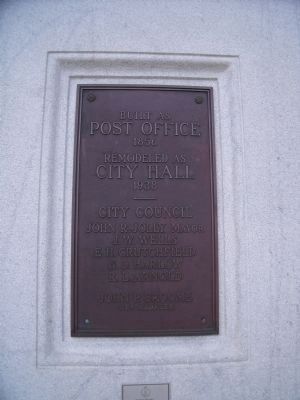 Post Office Plaque. image. Click for full size.